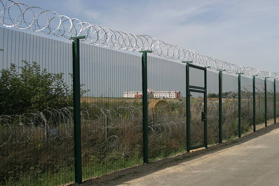 The military base is enclosed by 358 high security fence.
